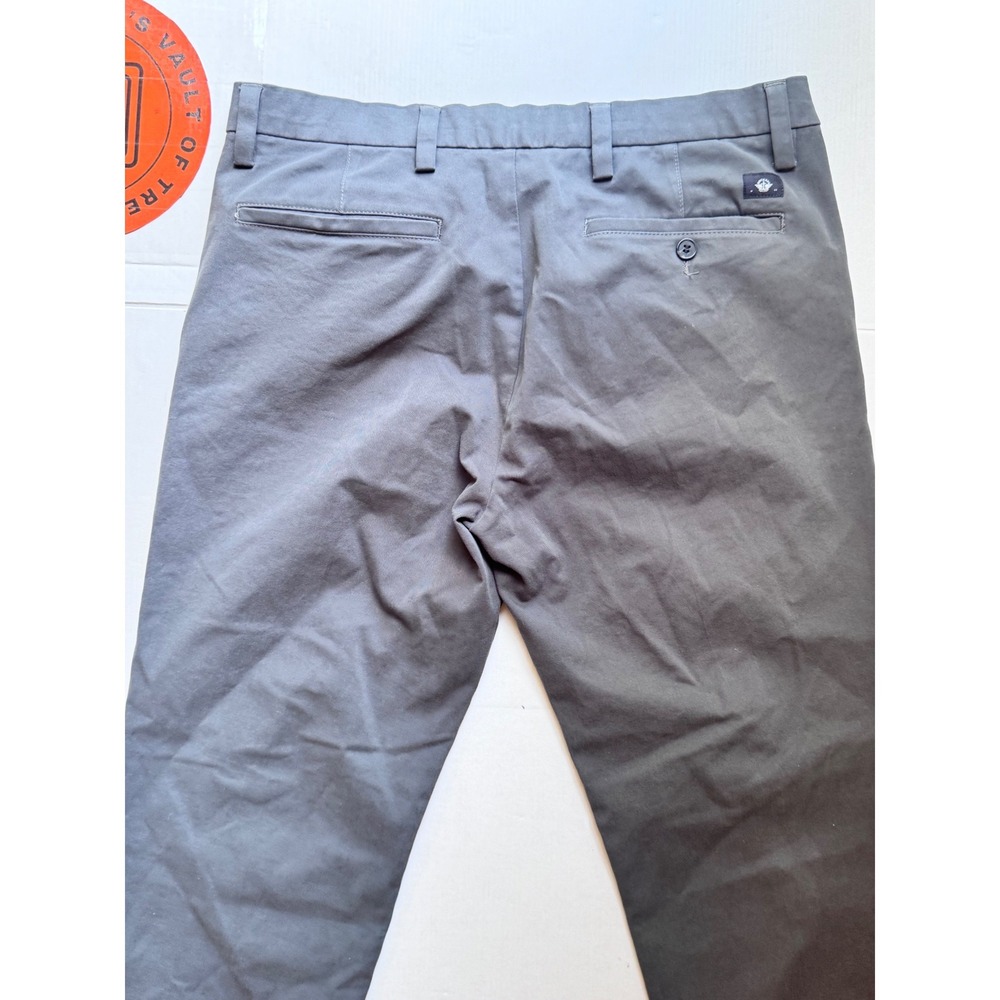 Dockers Smart 360 Flex Slim Fit Gray Chino Pants Mens 36x32 WaterLess